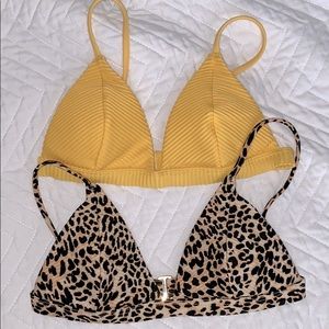 Sold ❣️ Hollister Ribbed Triangle Bikini Tops